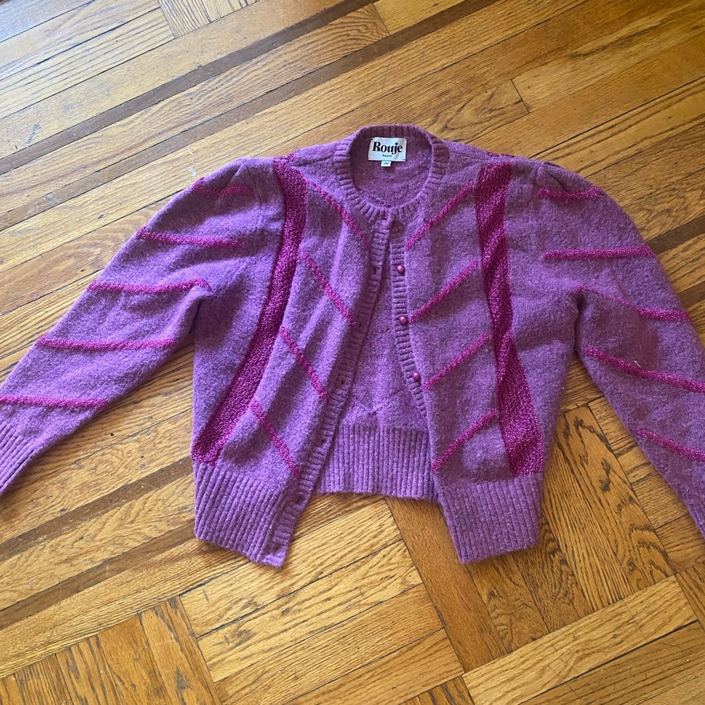 Rouje Tina cardigan purple and pink